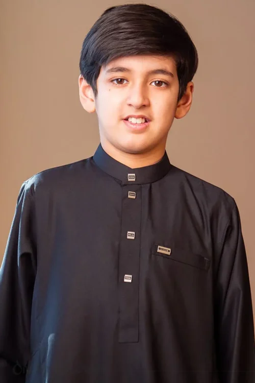 Boy’s Full Length Long Sleeve Islamic Thobe – 110 Black